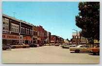 south side of square, Red Oak, 1960s