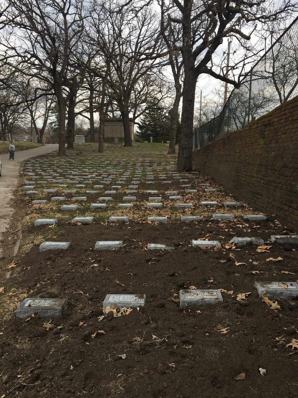 Woodland Cemetery, Polk Co., Iowa, Stone replacements