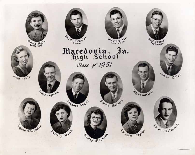 Macedonia Alumni, Class of 1951
