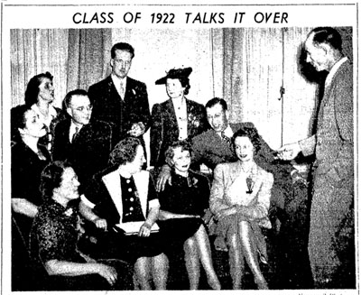 Class of 1922 reunion in 1942