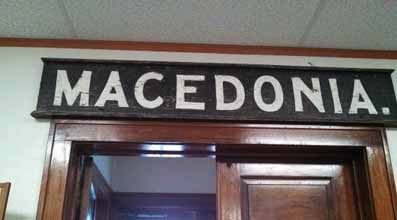 Macedonia Depot Sign