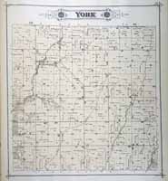 York Township Plat Map 1885