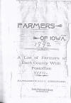 1892 Farmers Directory Cover