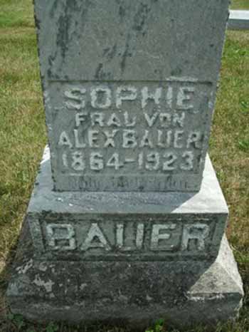 Sophia Hochhausen Bauer Gravestone