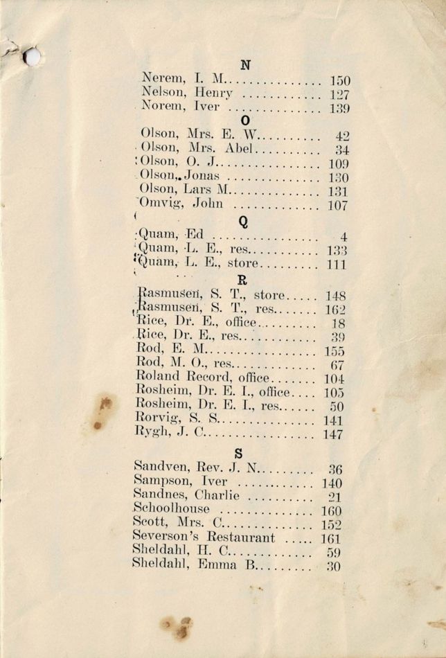 1913 Roland Telephone Directory image 09