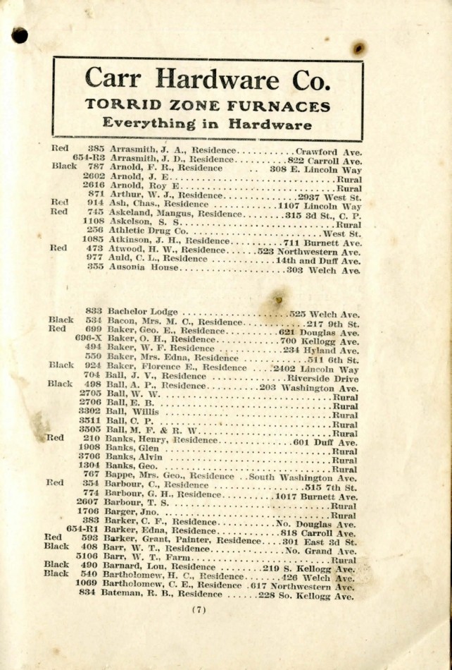 Ames November 1915 Telephone Directory image 9