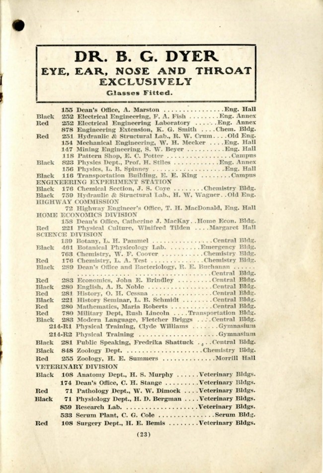 Ames November 1915 Telephone Directory image 25