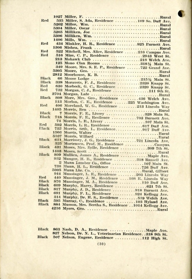 Ames November 1915 Telephone Directory image 32