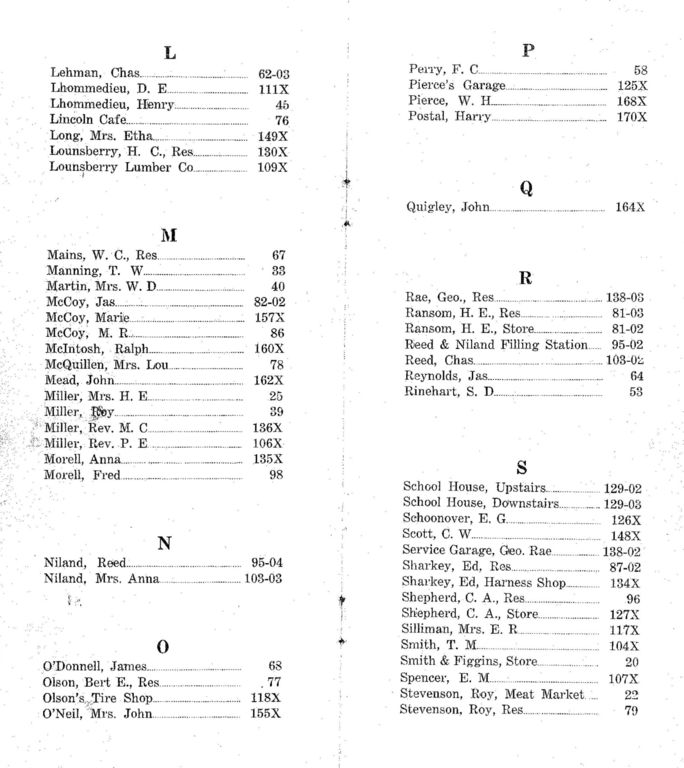 Colo Telephone Company 1926 Directory image 05