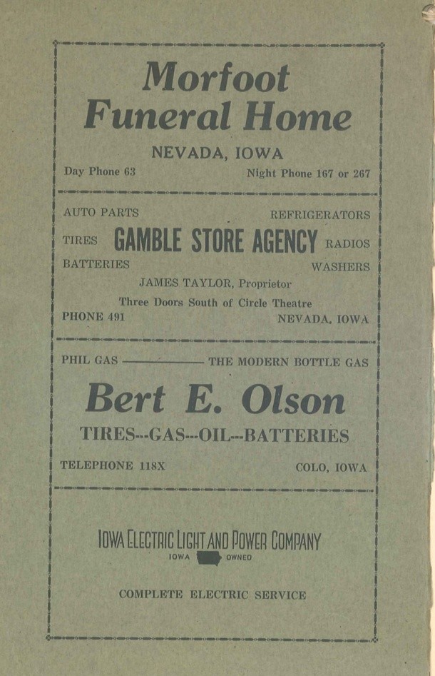 Colo Telephone Company 1940 Directory image 02