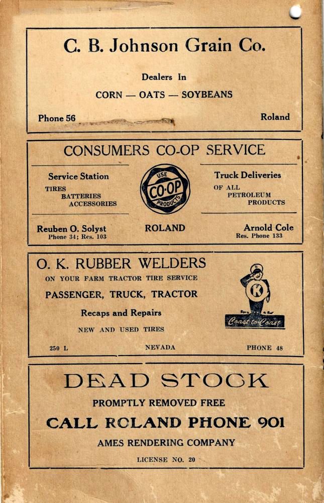 1913 Roland Telephone Directory image 8