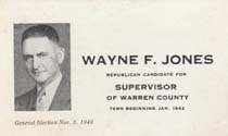 Wayne F. Jones, candidate for County Supervisor