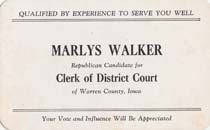Marlys Walker, candidate for Clerk of District Court