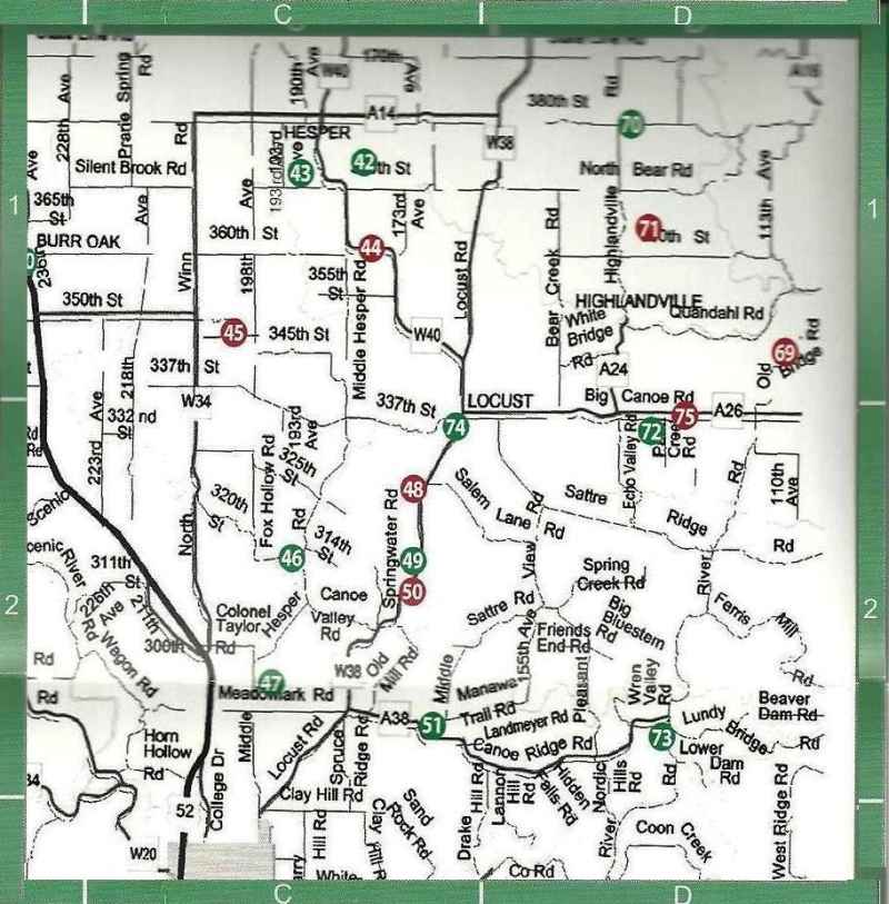 Pioneer cemetery map provided by Boyd Wasson