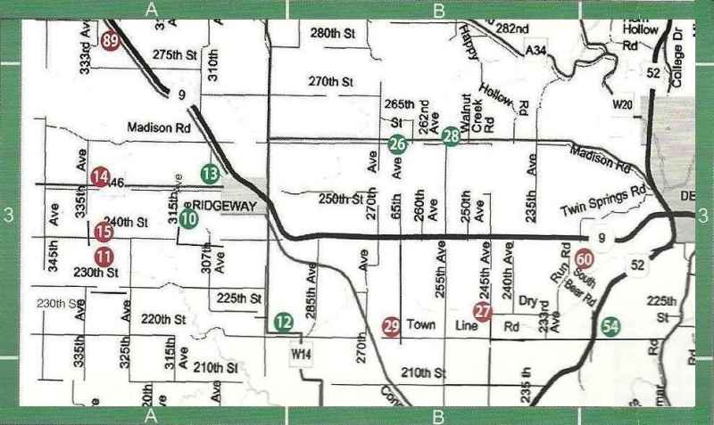 Pioneer cemetery map provided by Boyd Wasson