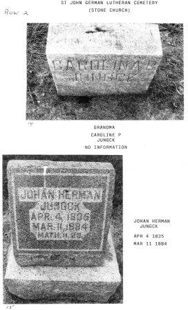 Page 9 Saint John's Lutheran cemetery book by Janice Sowers