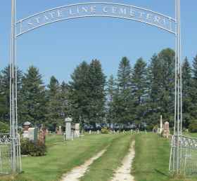 State Line Methodist cemetery entrance Photo by Bill Waters