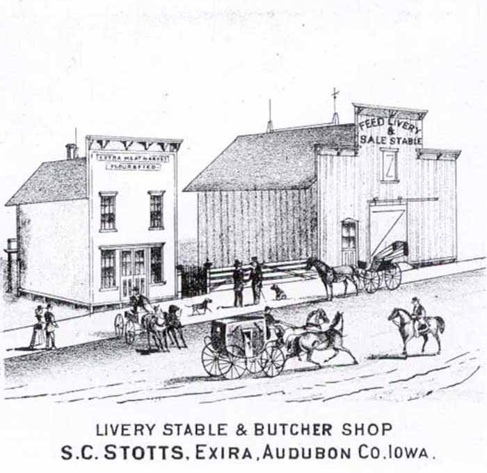 S. C. Stotts Livery & Butcher Shop