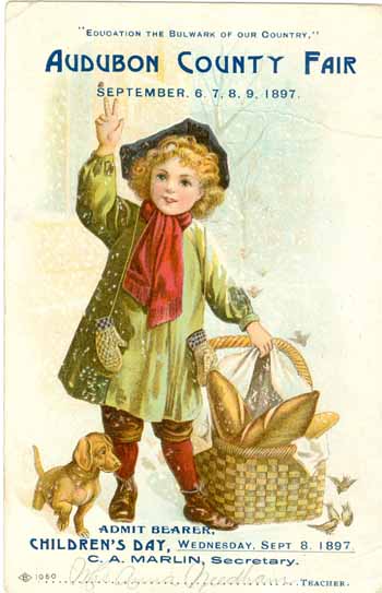 Audubon County Fair Childrens Day 1897