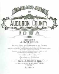 1900 Audubon County Atlas Cover Page
