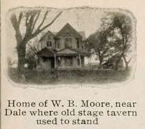Home of W. B. Moore, near Dale, Iowa where old stage tavern used to stand