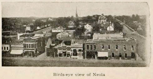 Birds-eye view of Neola, Iowa