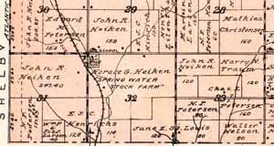 Gates, Iowa Map 1921