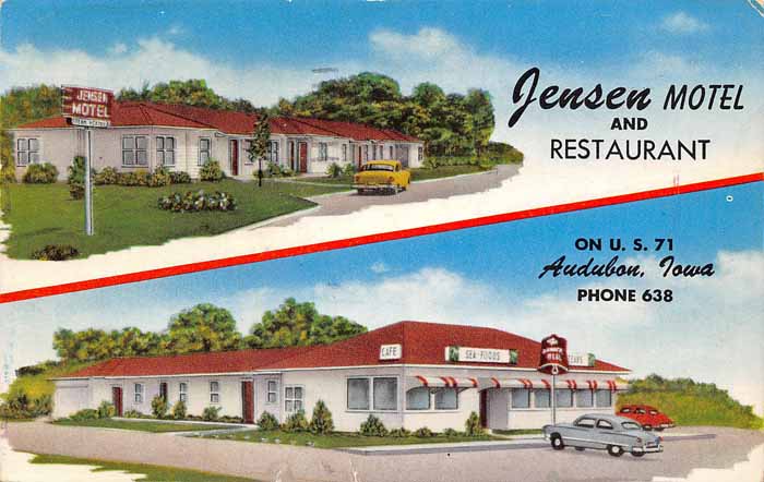 Jensen Motel and Restaurant, Audubon, Audubon County, Iowa