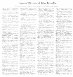 Edna Township 1917 Farmers Directory