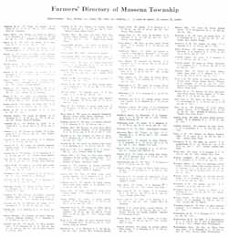 Massena Township 1917 Farmers Directory
