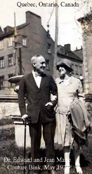Dr. Edward Bink & Jean Marie Couture Bink, 1927