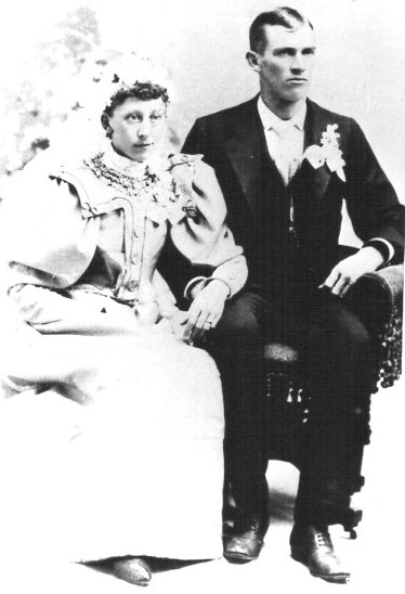 Edward Scheffert & Matilda Abel marriage photo,1895