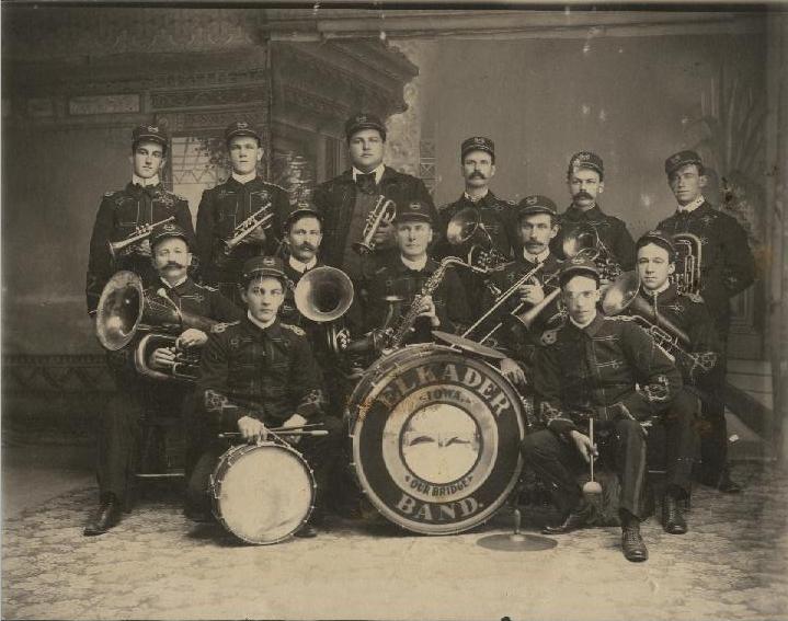 Elkader 'Our Bridge' band, ca late 1890's
