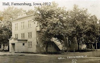 Farmersburg Townhall, 1912