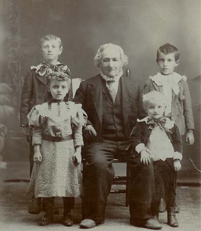 Grandpa John H. Koss
                  & grandchildren, late 1800's