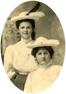 sisters, Irene & Lottie Thiese - contributed by Bill Nelson