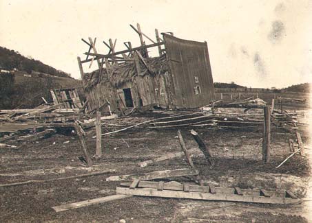 Japen Hansel barn after the 1918 tornado