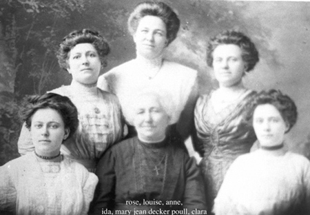 Mary Decker Poull and her daughters