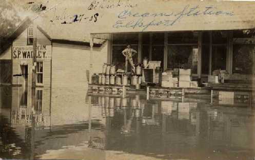 S.P. Wadley's Cream Station, flood 1908