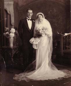 Kenneth L. Walters & Leona Adams, wedding 1936