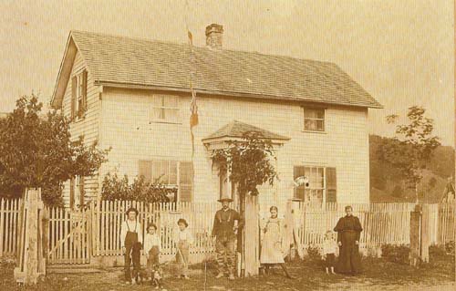 William Radach family in front of their Guttenberg home