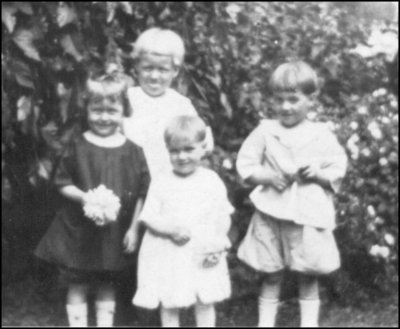 Dolores Nyberg, Ollard (Allard) Nyberg, Virgil Cook and Merton Cook - 1923