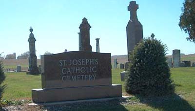 St. Joseph's Catholic cemetery.  Photo by S. Ferrall