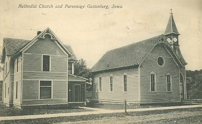 Methodist church & Parsonage, Guttenberg, ca1909