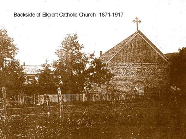 Catholic Church, Elkport, Ia - Back of Church