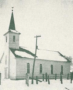 Zion Evangelical Lutheran Church as it was in 1874
