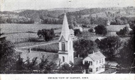 Church view of Elkport, Iowa ca 1890-1900