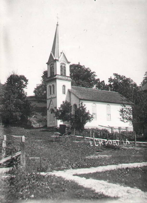 Elkport Lutheran Church, photo taken by Dean S. Mallory between 1908-1912