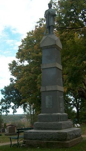 Civil War Memorial, Pleasant Grove cemetery, McGregor - photo by S. Ferrall Sept 2007