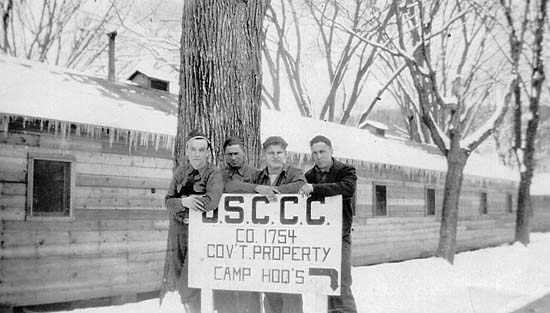 Sign at one of the entrances to McGregor CCC camp